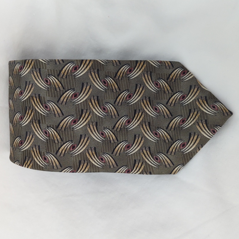 Vintage XMI for Nordstrom Men's 100% Silk Tie Hand Sewn Geometric Abstract